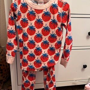 Strawberry Print Kids Pajamas